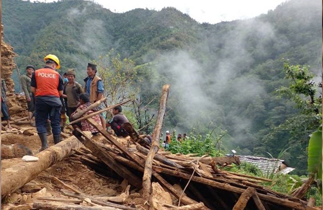 कास्कीमा पहिरोमा परी दुई बालबालिकाको मृत्यु, एक घाइते